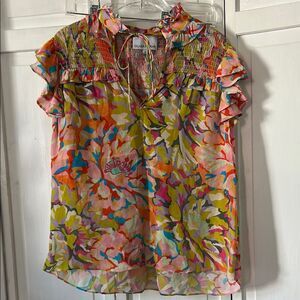 Gilner Ferrar Sienna Blouse in Tropical Delight - Size S